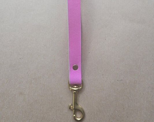 Pink Leather Wristlet